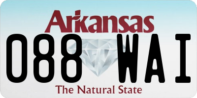 AR license plate 088WAI