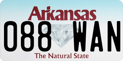 AR license plate 088WAN