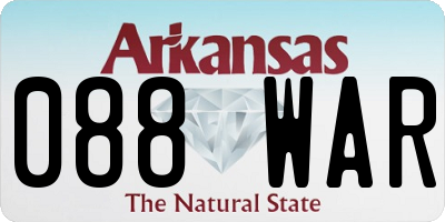 AR license plate 088WAR