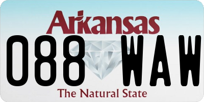 AR license plate 088WAW