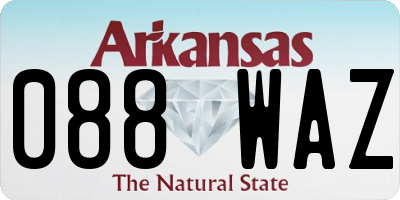 AR license plate 088WAZ