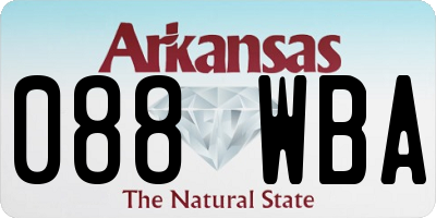 AR license plate 088WBA