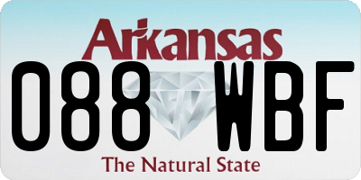 AR license plate 088WBF