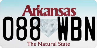 AR license plate 088WBN