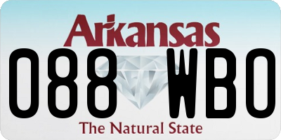 AR license plate 088WBO