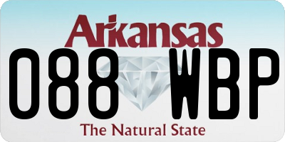 AR license plate 088WBP