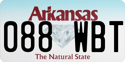 AR license plate 088WBT