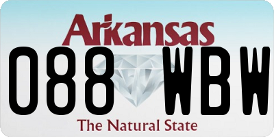 AR license plate 088WBW