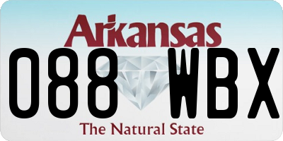 AR license plate 088WBX