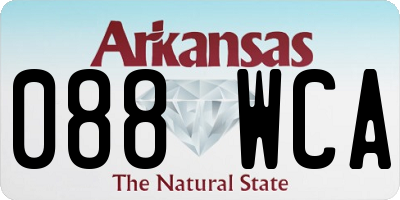 AR license plate 088WCA