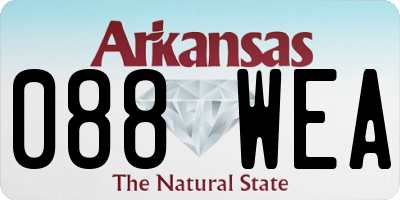 AR license plate 088WEA