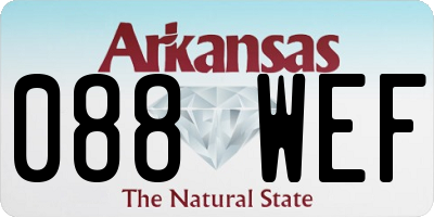 AR license plate 088WEF