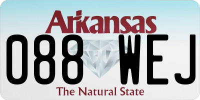 AR license plate 088WEJ