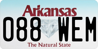 AR license plate 088WEM