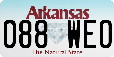 AR license plate 088WEO