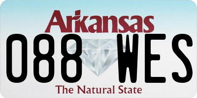 AR license plate 088WES