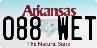 AR license plate 088WET