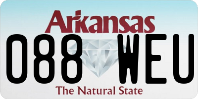 AR license plate 088WEU