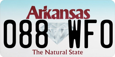 AR license plate 088WFO