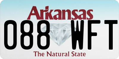 AR license plate 088WFT