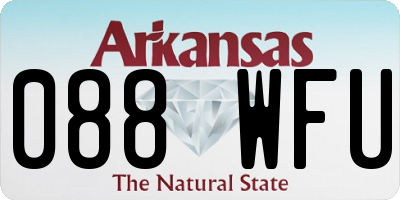 AR license plate 088WFU