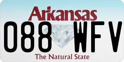 AR license plate 088WFV