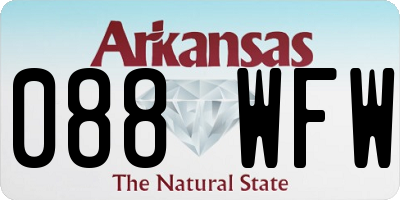 AR license plate 088WFW