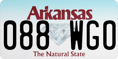 AR license plate 088WGO