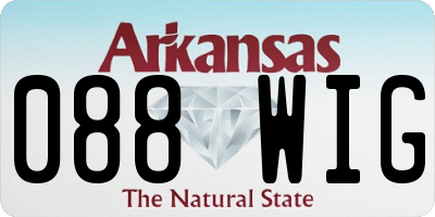 AR license plate 088WIG