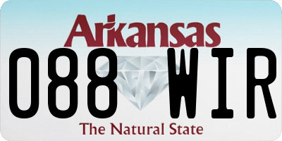 AR license plate 088WIR