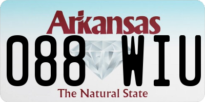 AR license plate 088WIU