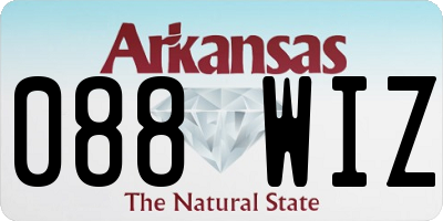 AR license plate 088WIZ