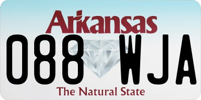 AR license plate 088WJA