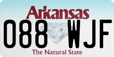 AR license plate 088WJF