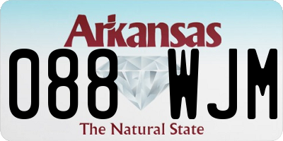 AR license plate 088WJM