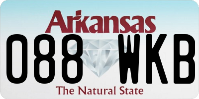 AR license plate 088WKB