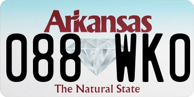 AR license plate 088WKO