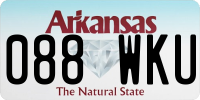 AR license plate 088WKU