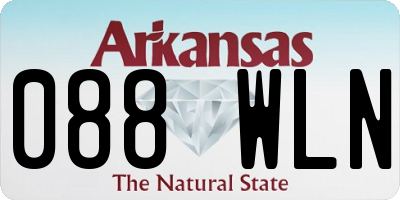 AR license plate 088WLN