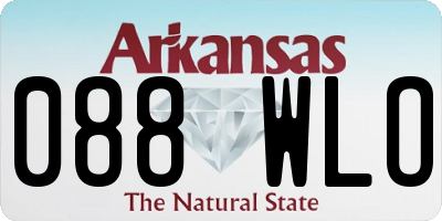 AR license plate 088WLO