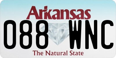 AR license plate 088WNC