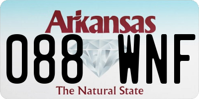 AR license plate 088WNF