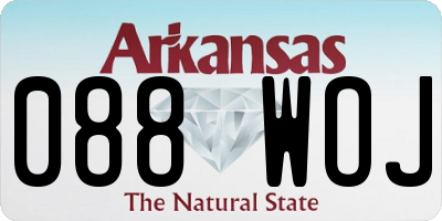 AR license plate 088WOJ