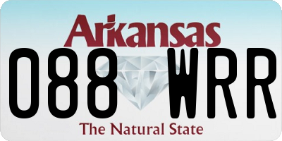 AR license plate 088WRR