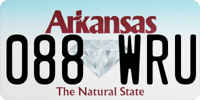 AR license plate 088WRU