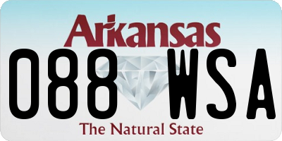 AR license plate 088WSA