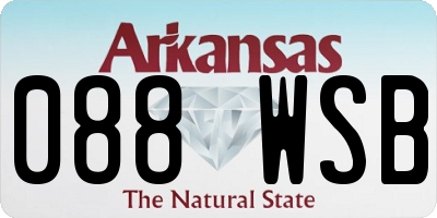 AR license plate 088WSB