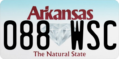 AR license plate 088WSC