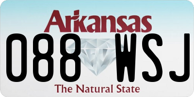 AR license plate 088WSJ