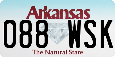 AR license plate 088WSK